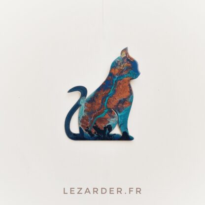 Chat en bois mdf pour intérieur taille S 19x25cm