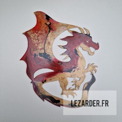 Dragon 38x38cm en composite d'aluminium