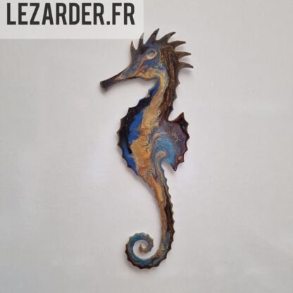 Hippocampe en aluminium composite pour extérieur taille S 15x40cm