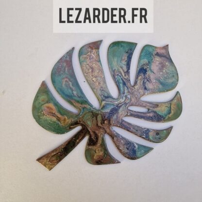 Feuille de monstera 19x26cm en composite d'aluminium