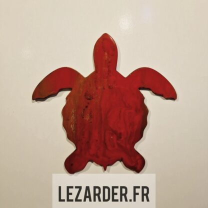 Tortue en bois medium pour intérieur taille S 24x25cm – Image 2