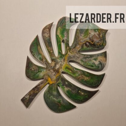 Feuille de monstera 19x26cm en composite d'aluminium