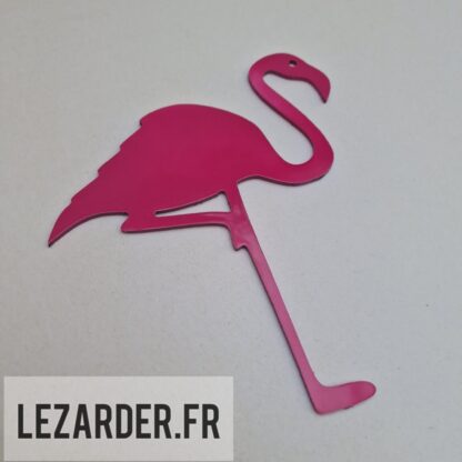 Flamant rose en composite d'aluminium pour extérieur 20x23cm – Image 2