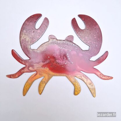 Crabe en aluminium composite 28x23cm