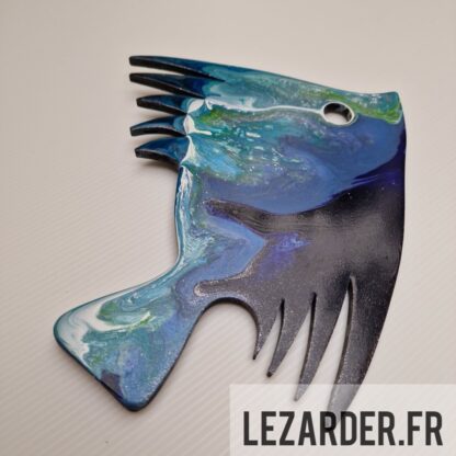 Poisson lune en bois medium pour intérieur Taille S 25x25cm – Image 2