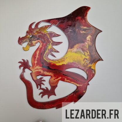 Dragon en composite d'aluminium pour extérieur  taille M 38x38cm