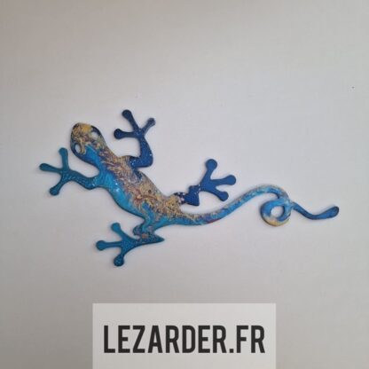 Gecko en aluminium composite pour extérieur taille S 32x19cm