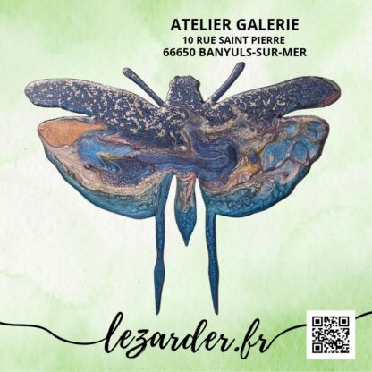 Papillon en bois medium pour intérieur taille S 22x19cm