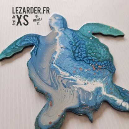Tortue en composite d'aluminium taille XS 13X14cm (ou grand magnet XL) + aimant – Image 2