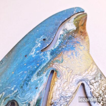 Baleine à bosse en composite d'aluminium 30x17cm – Image 2