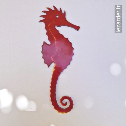 Hippocampe en aluminium composite pour extérieur taille S 13x32cm