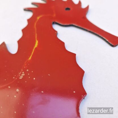 Hippocampe en aluminium composite pour extérieur taille S 13x32cm – Image 2