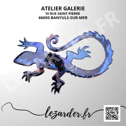 Salamandre en composite d'aluminium taille 35x22cm