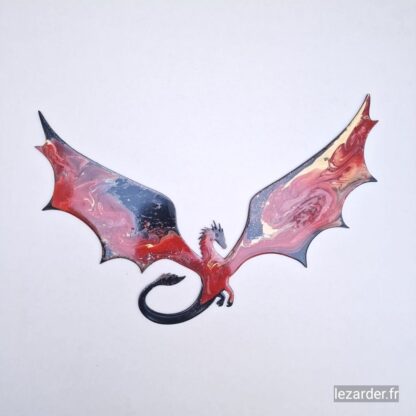 Dragon en bois medium taille M 41x28cm