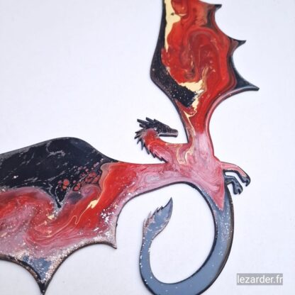 Dragon en bois medium taille M 41x28cm – Image 2