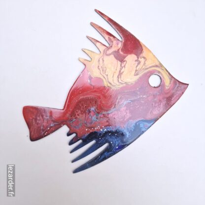 Poisson en composite d'aluminium taille S 22x21cm