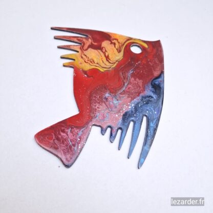 Poisson en composite d'aluminium taille S 22x21cm – Image 2