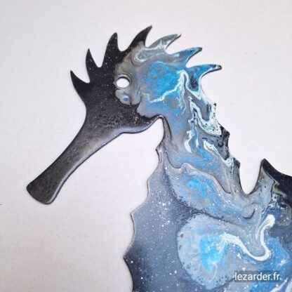 Hippocampe en aluminium composite taille M 19x49cm – Image 2
