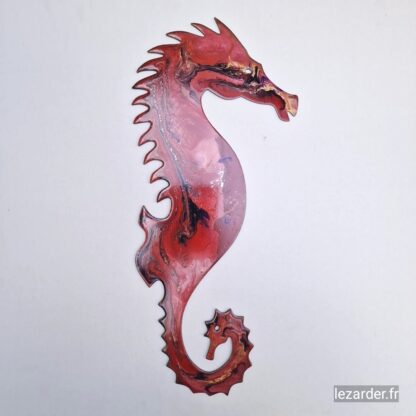 Hippocampe en aluminium composite taille M 23x49cm