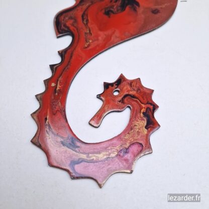 Hippocampe en aluminium composite taille M 23x49cm – Image 2