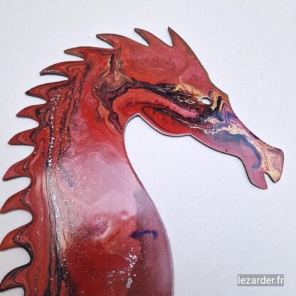 Hippocampe en aluminium composite taille M 23x49cm – Image 3