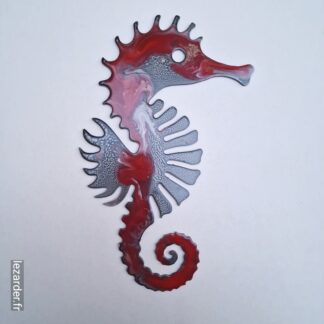 Hippocampe en aluminium composite taille S 20x30cm