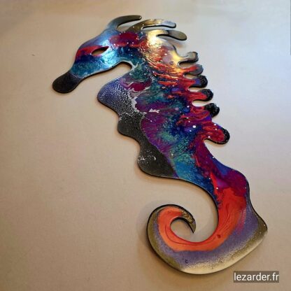 Hippocampe en aluminium composite taille M  27x53cm – Image 2