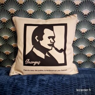 Coussin 45x45cm Georges Brassens