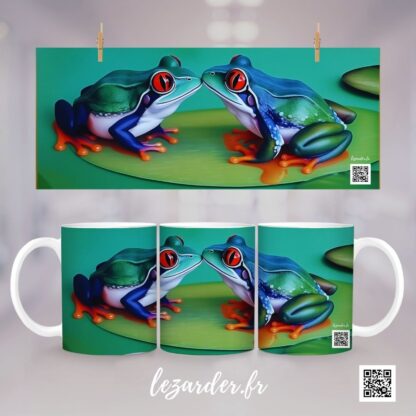 Mug 330ml Grenouilles qui s'embrassent