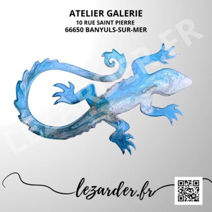 Salamandre en composite d'aluminium taille 35x22cm