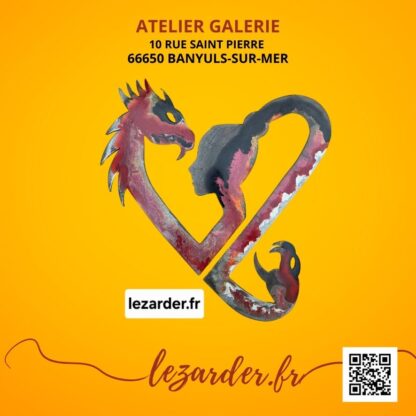 Gorgone revisitée en bois medium taille L 56x58cm