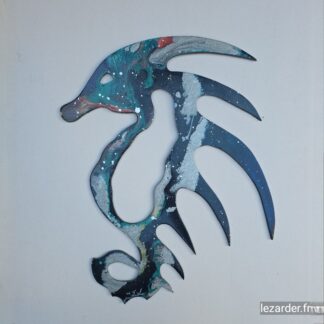 Hippocampe en bois medium 46x53 cm environ