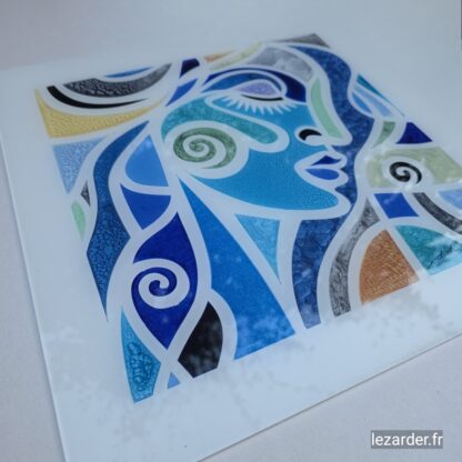 Copie du tableau "Rêveuse" océanique 40x40cm, impression sur plexiglass – Image 2