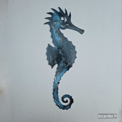 Hippocampe en aluminium composite taille M  22x55cm