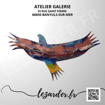 Aigle royal en composite d'aluminium 37x20cm