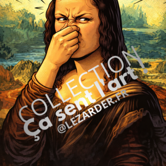 Plaque en aluminium 15x20cm ou 30x40cm collection "Ça sent l'art!" Mona lisa