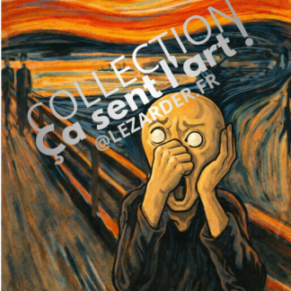Plaque en aluminium 15x20cm ou 30x40cm collection "Ça sent l'art!" Le cri de Munch
