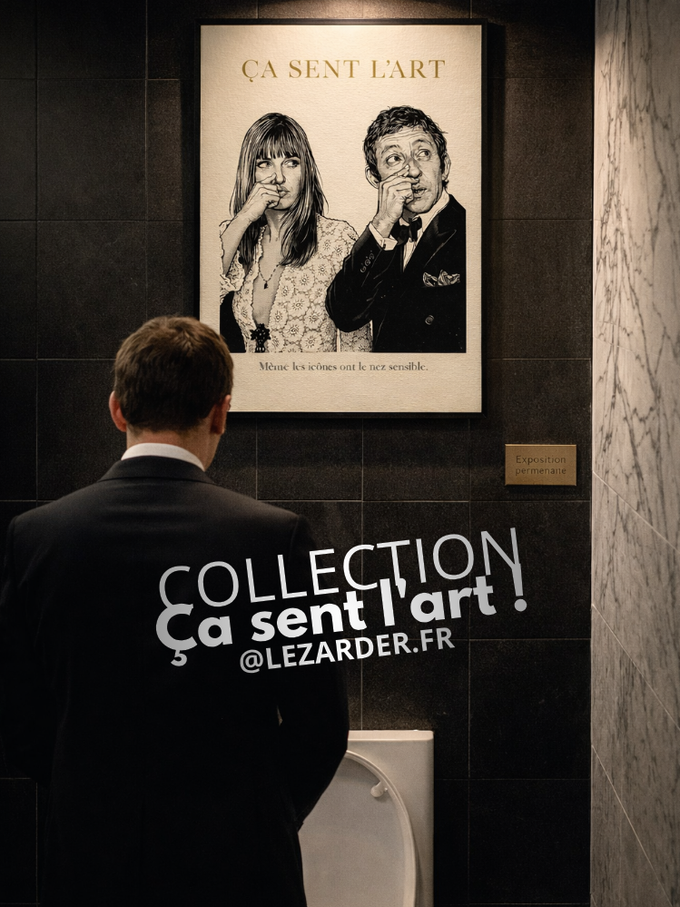 Plaque en aluminium 15x20cm ou 30x40cm collection "Ça sent l'art!" Birkin et Gainsbourg – Image 2