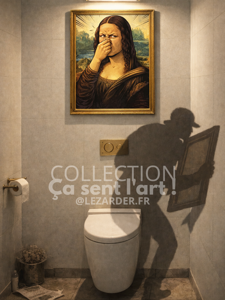 Plaque en aluminium 15x20cm ou 30x40cm collection "Ça sent l'art!" Mona lisa – Image 3