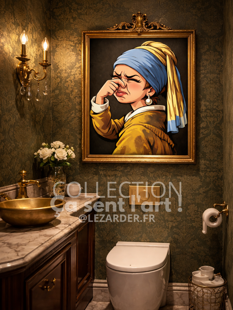 Plaque en aluminium 15x20cm ou 30x40cm collection "Ça sent l'art!" La jeune fille à lanperle - Vermeer – Image 2