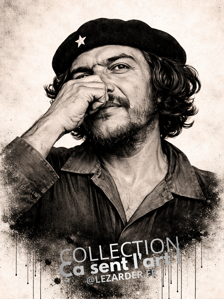 Plaque en aluminium 15x20cm ou 30x40cm collection "Ça sent l'art!" Le tche guevara